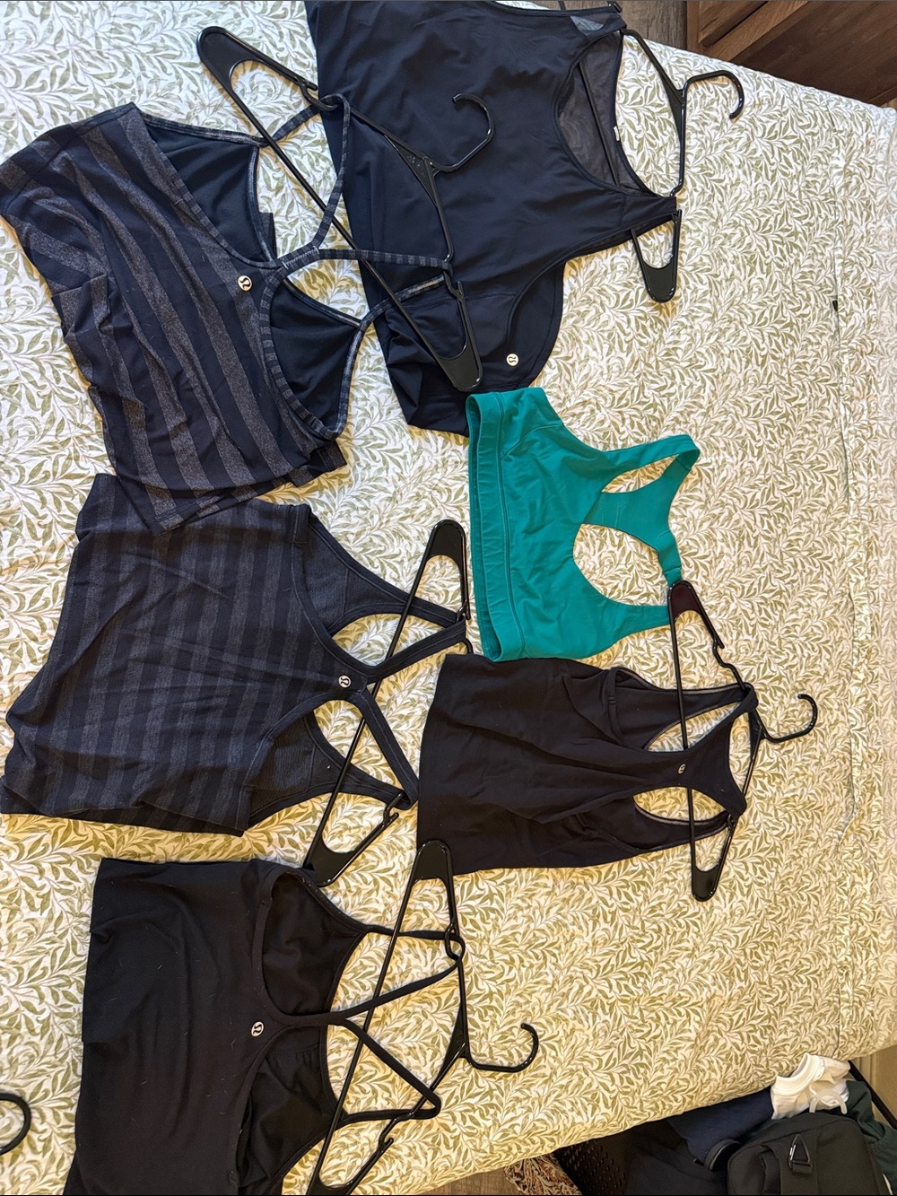 lululemon athletica Black and Teal Mixed Tank Tops Pack